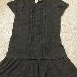 Girls Sparkly Black Sweater Dress 5t